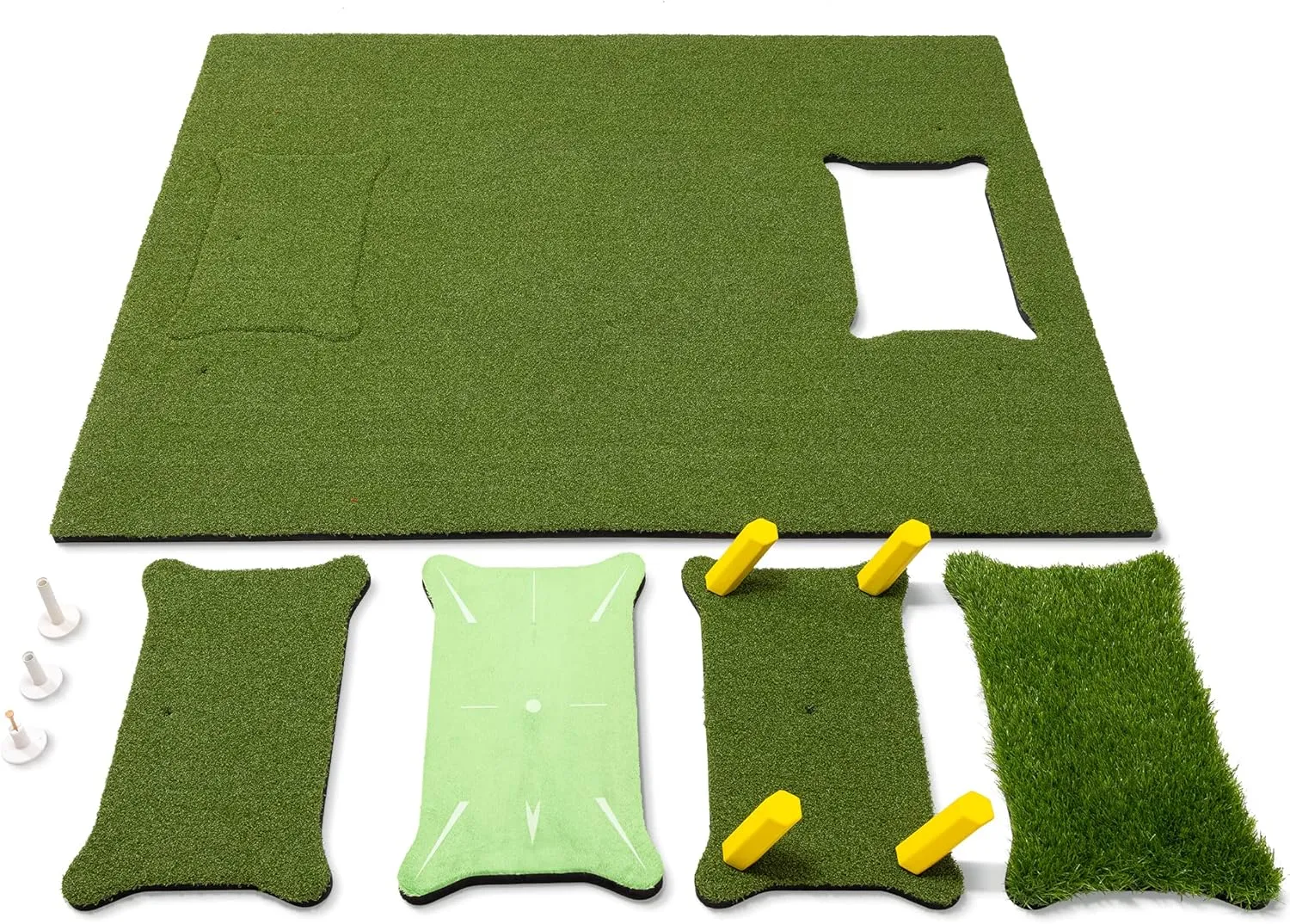 GoSports 5 ft x 4 ft PRO Golf Practice Hitting Mat, Includes 5 Interchangeable Inserts for the Ultimate At-Home Instruction