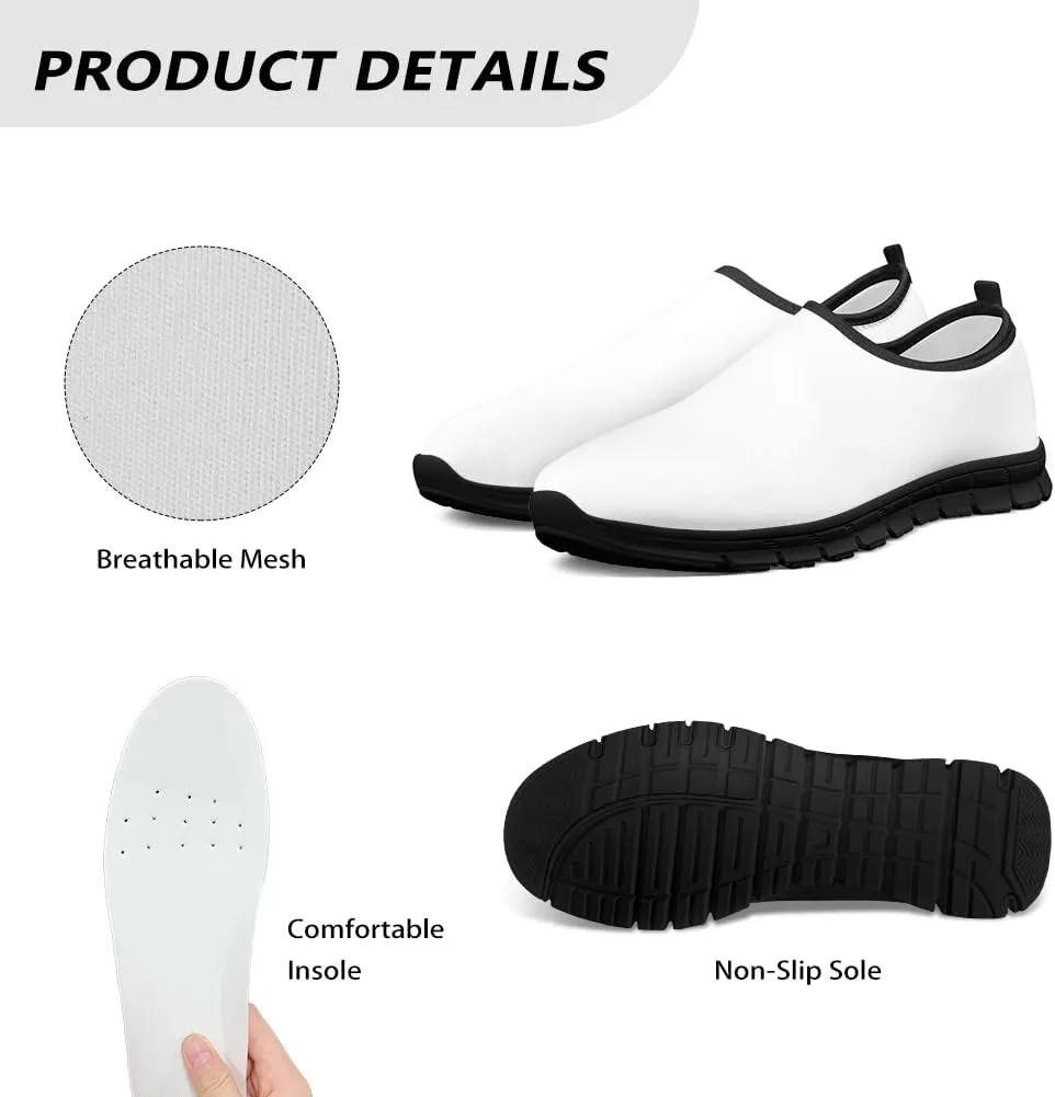 GOSTONG Floral Art Sneakers for Women Comfy Soft Sole Non Slip Walking Sneakers for Outdoor Travel Easy Slip on Lightweight Indoor Loafers Black US 5.5-11.5