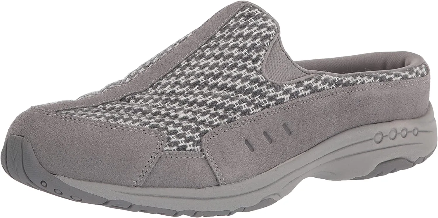 Grey) On Travel High-precision Slip Clog Round Easy (9.5, Mule Closed-Toe Time Cheap Spirit Wide Grey
