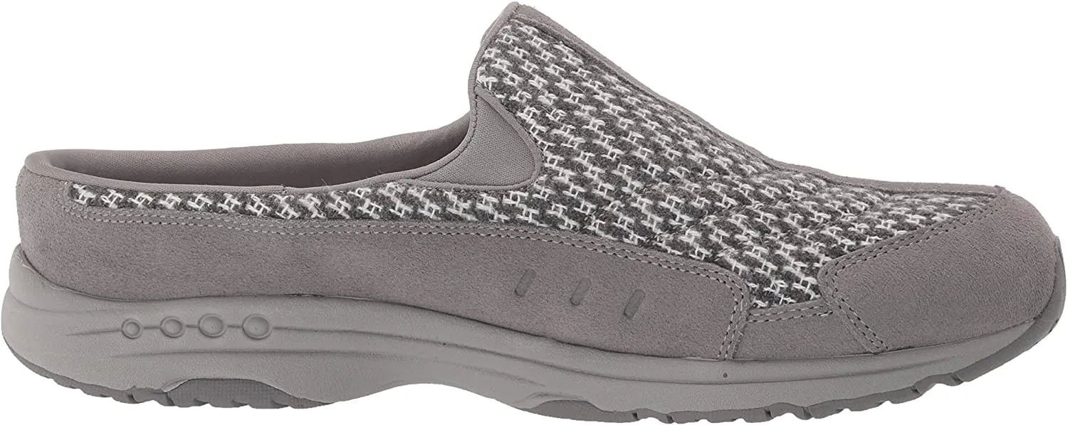 Grey) On Travel High-precision Slip Clog Round Easy (9.5, Mule Closed-Toe Time Cheap Spirit Wide Grey