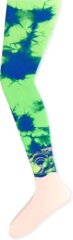 Jefferies Socks Girls 7-16 Lace Tie Dye Footless Tights