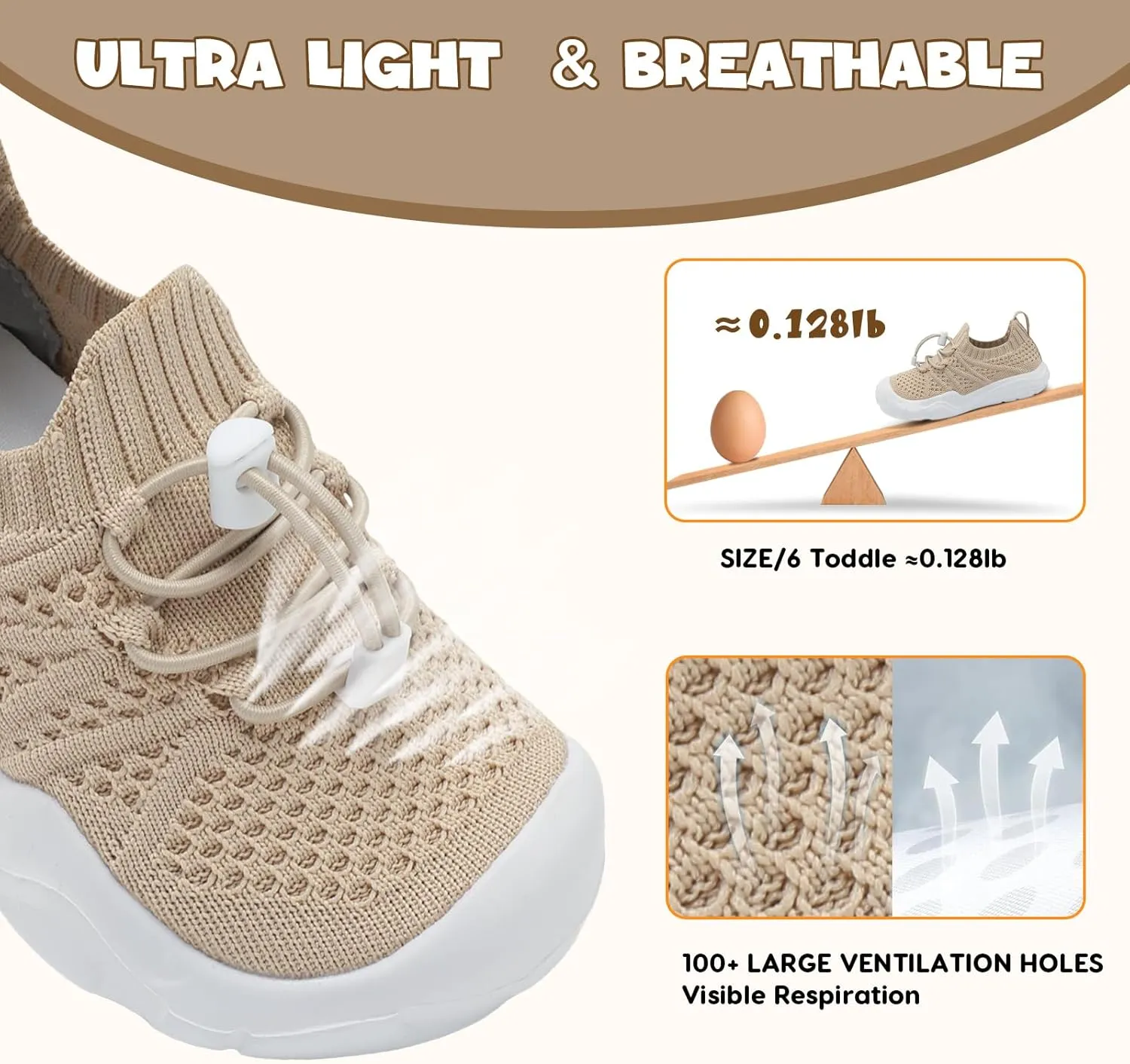 JOINFREE Toddler Shoes Boys Girls Wide Barefoot Shoes Slip On Sneakers for Toddler Kids Breathable Walking Shoes Lightweight Outdoor Tennis Shoes