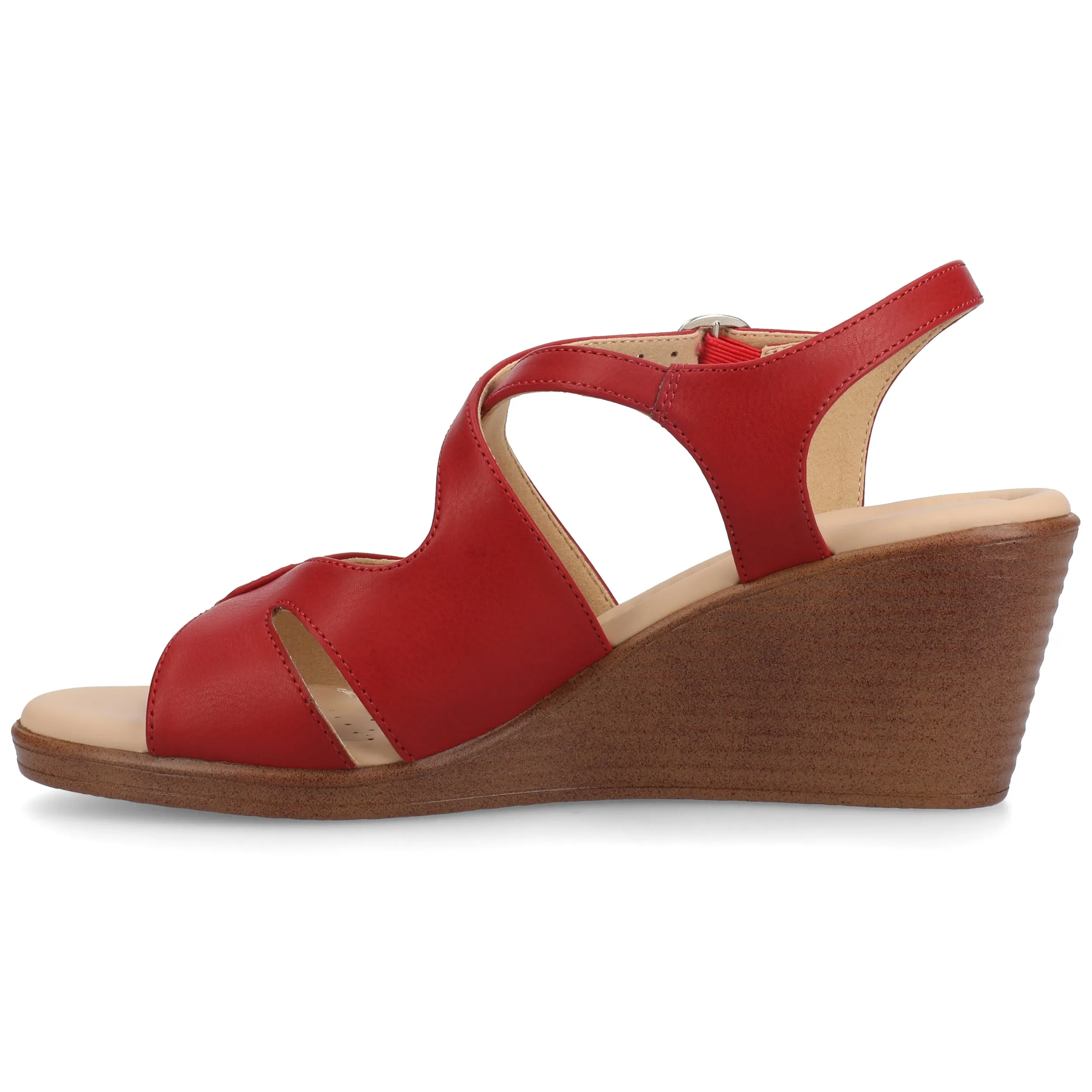 Journee Women's KedzieII Medium and Wide Width Wedge Sandals