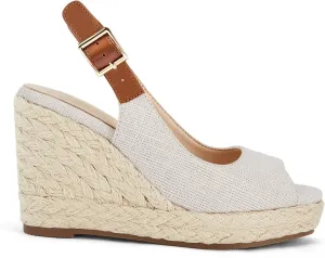 Juliet Holy Womens Ankle Strap Espadrille Wedges Round Open Toe Platform Slingback Slip on Peep Toe Sandals Comfort Summer Shoes