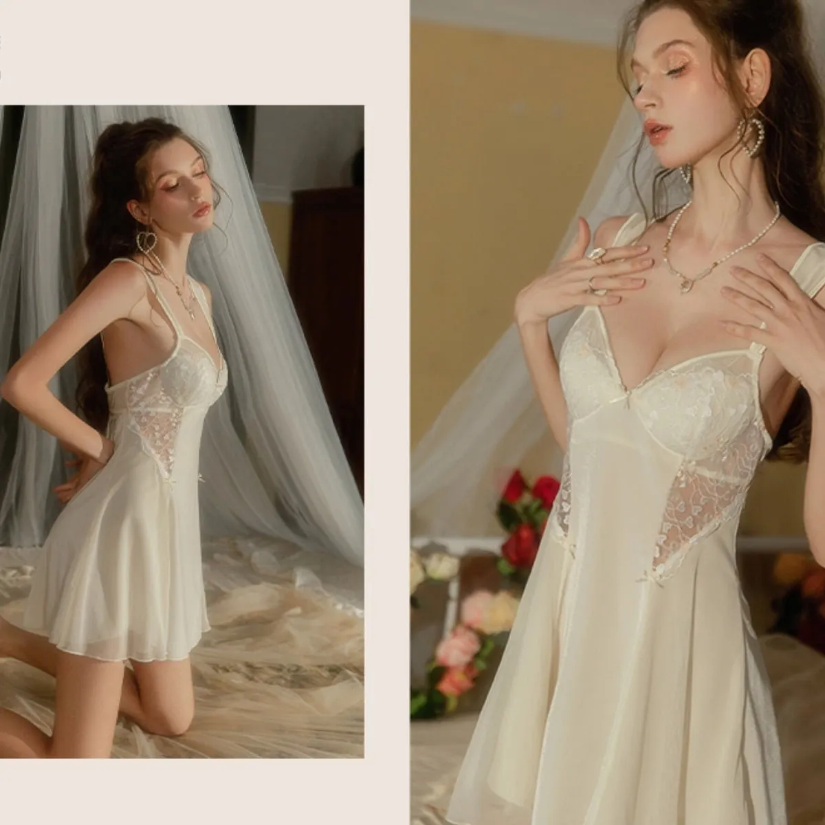 Kane lace and velvet slip
