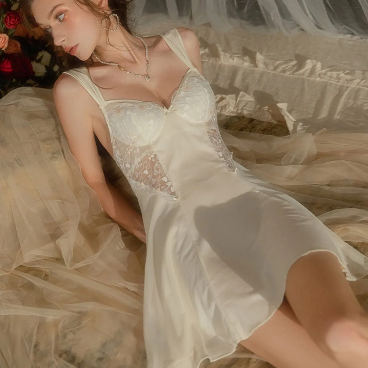 Kane lace and velvet slip