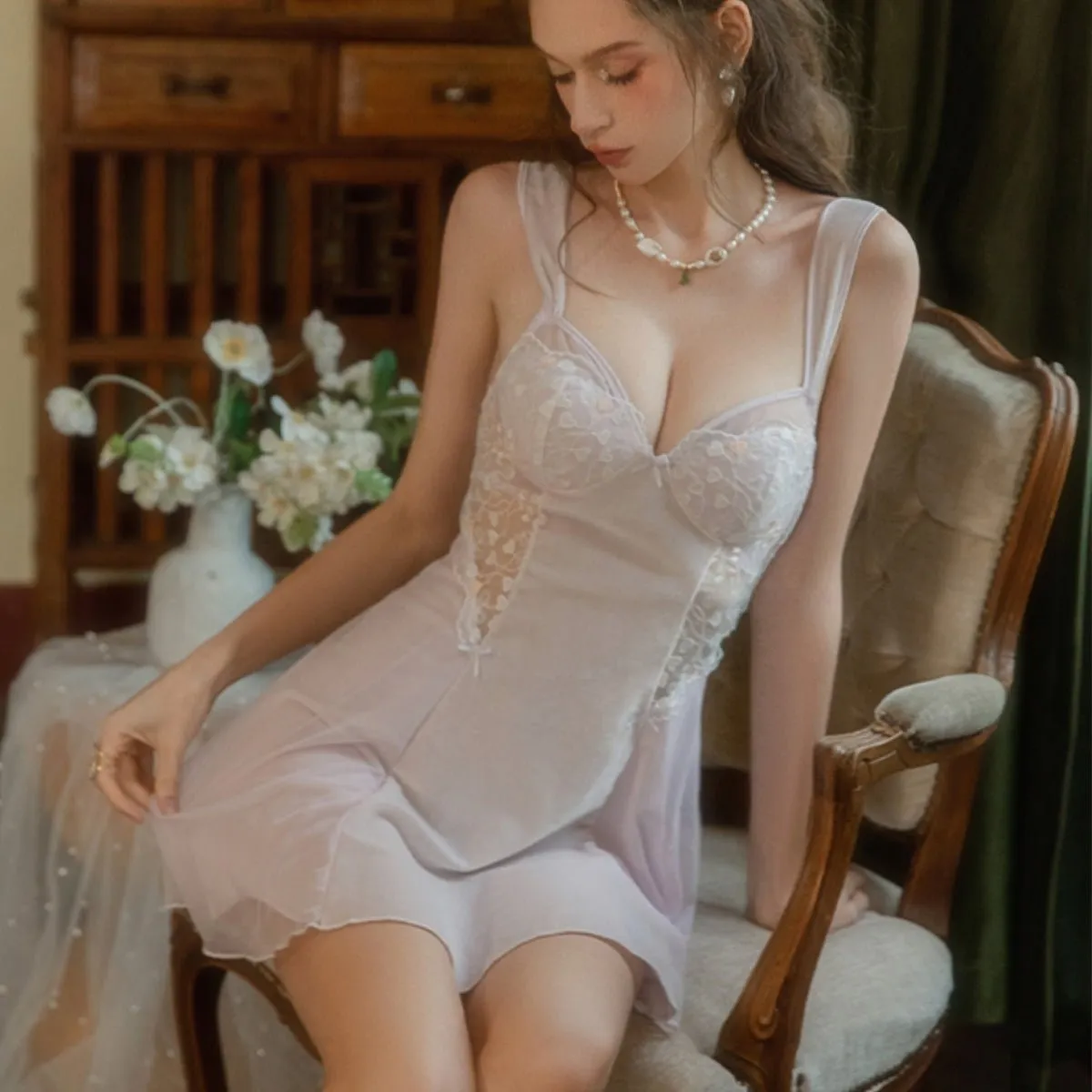Kane lace and velvet slip