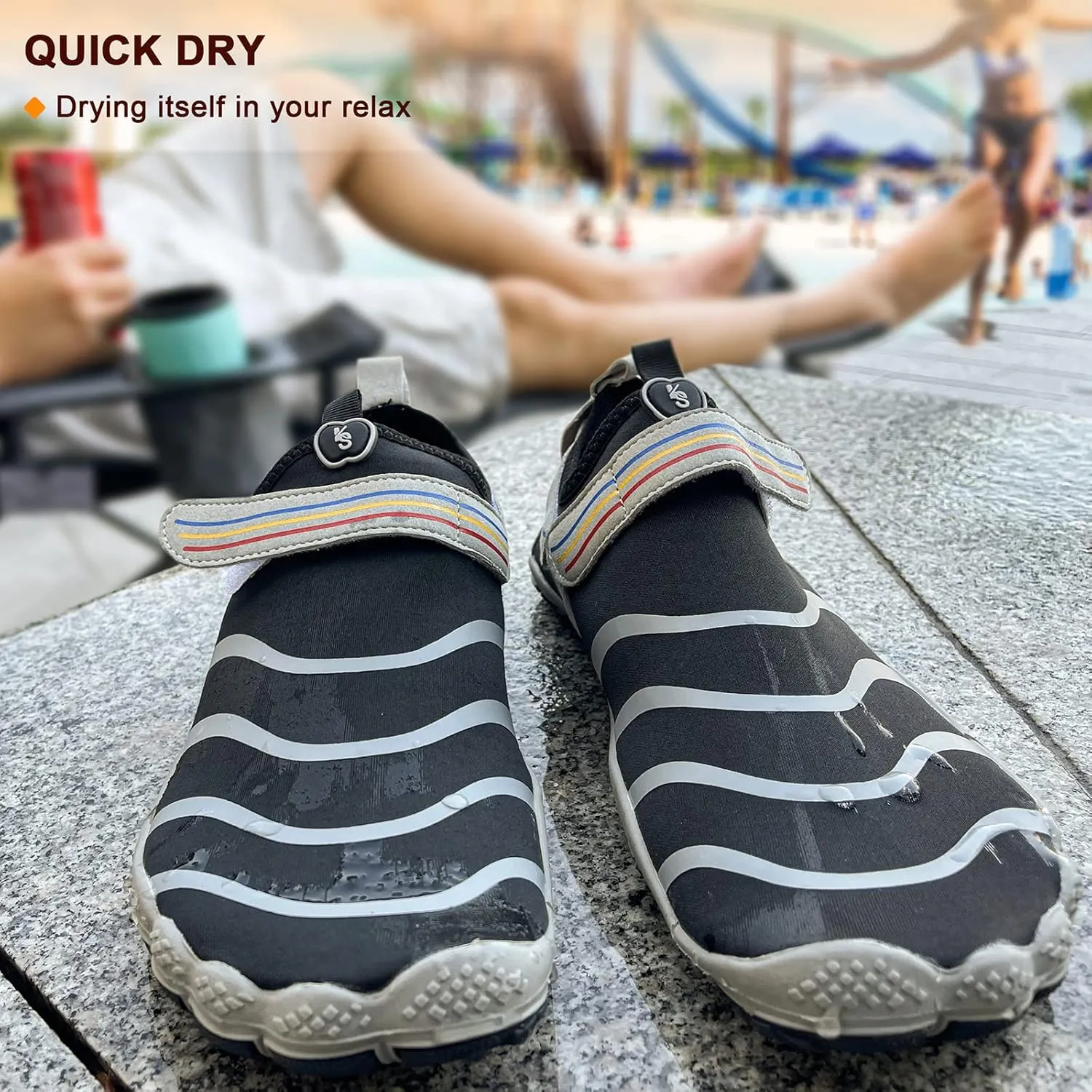 KEMISANT Mens Water Shoes, Unisex Barefoot Aqua Shoes for Men Women Beach Swimming Water Sport Shoes