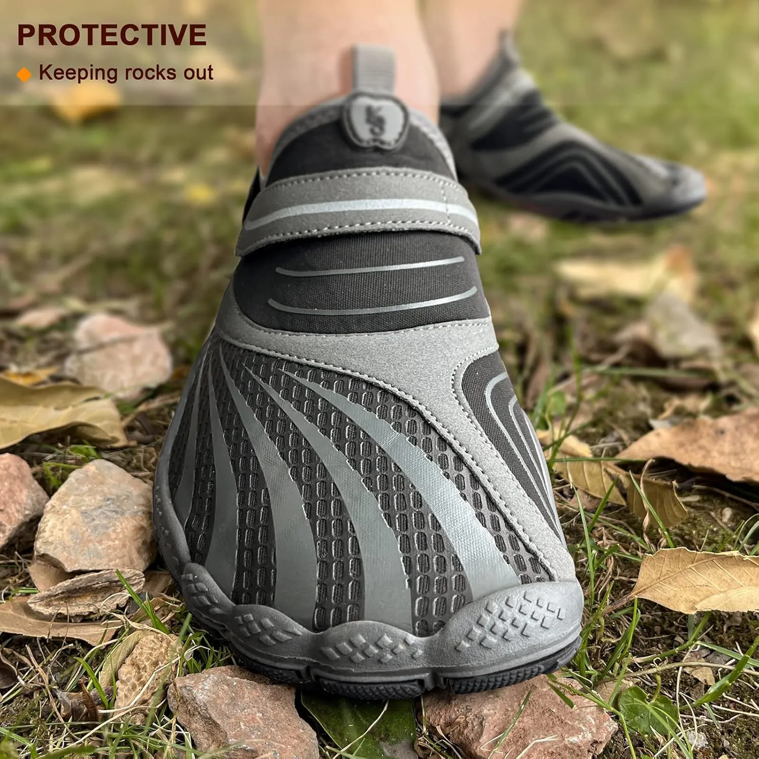 KEMISANT Mens Water Shoes, Unisex Barefoot Aqua Shoes for Men Women Beach Swimming Water Sport Shoes