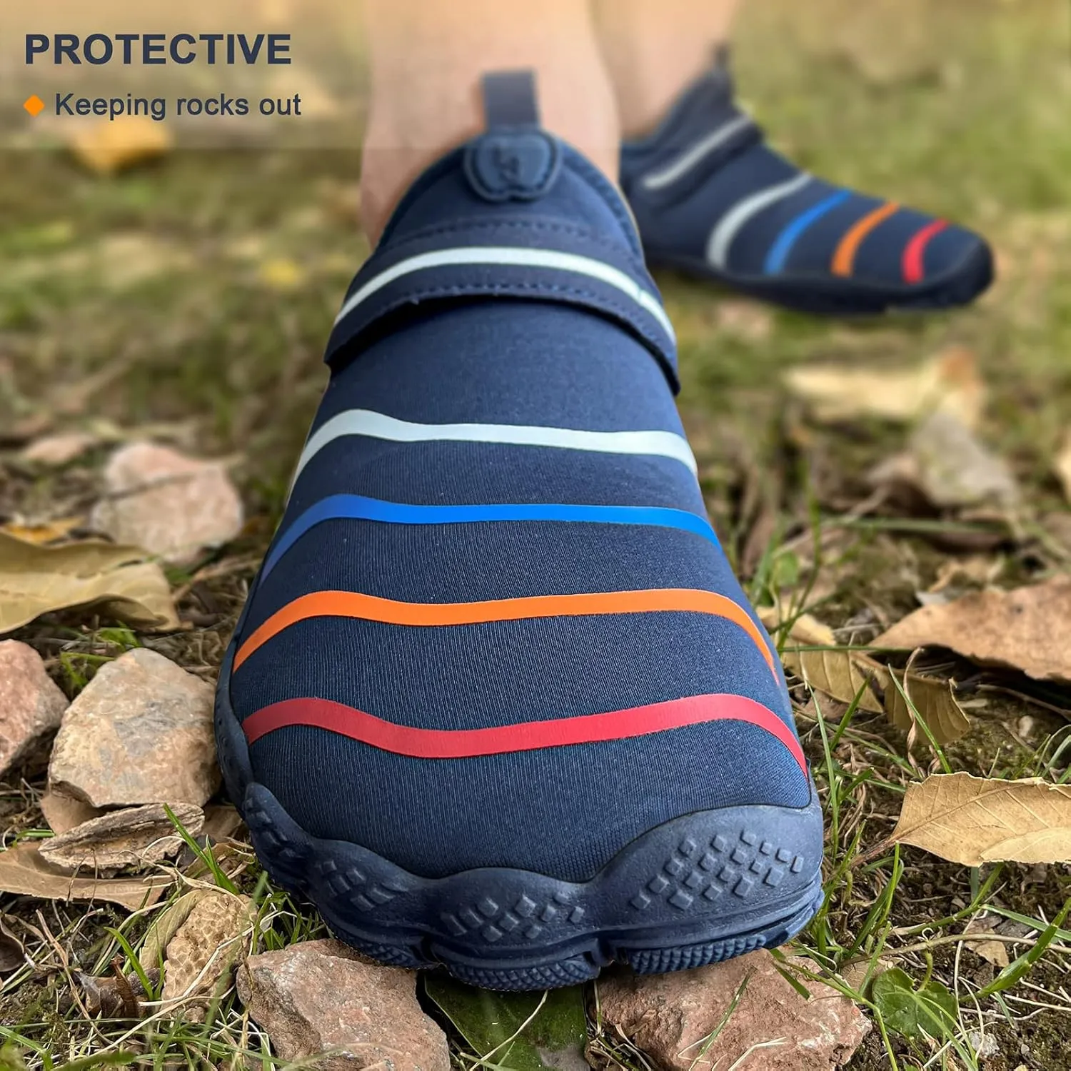 KEMISANT Mens Water Shoes, Unisex Barefoot Aqua Shoes for Men Women Beach Swimming Water Sport Shoes