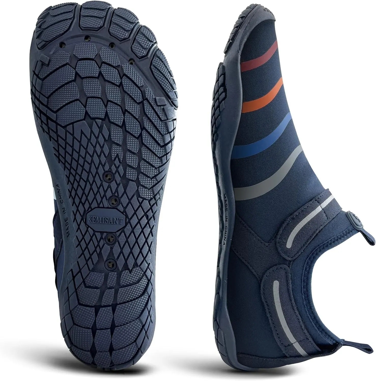 KEMISANT Mens Water Shoes, Unisex Barefoot Aqua Shoes for Men Women Beach Swimming Water Sport Shoes