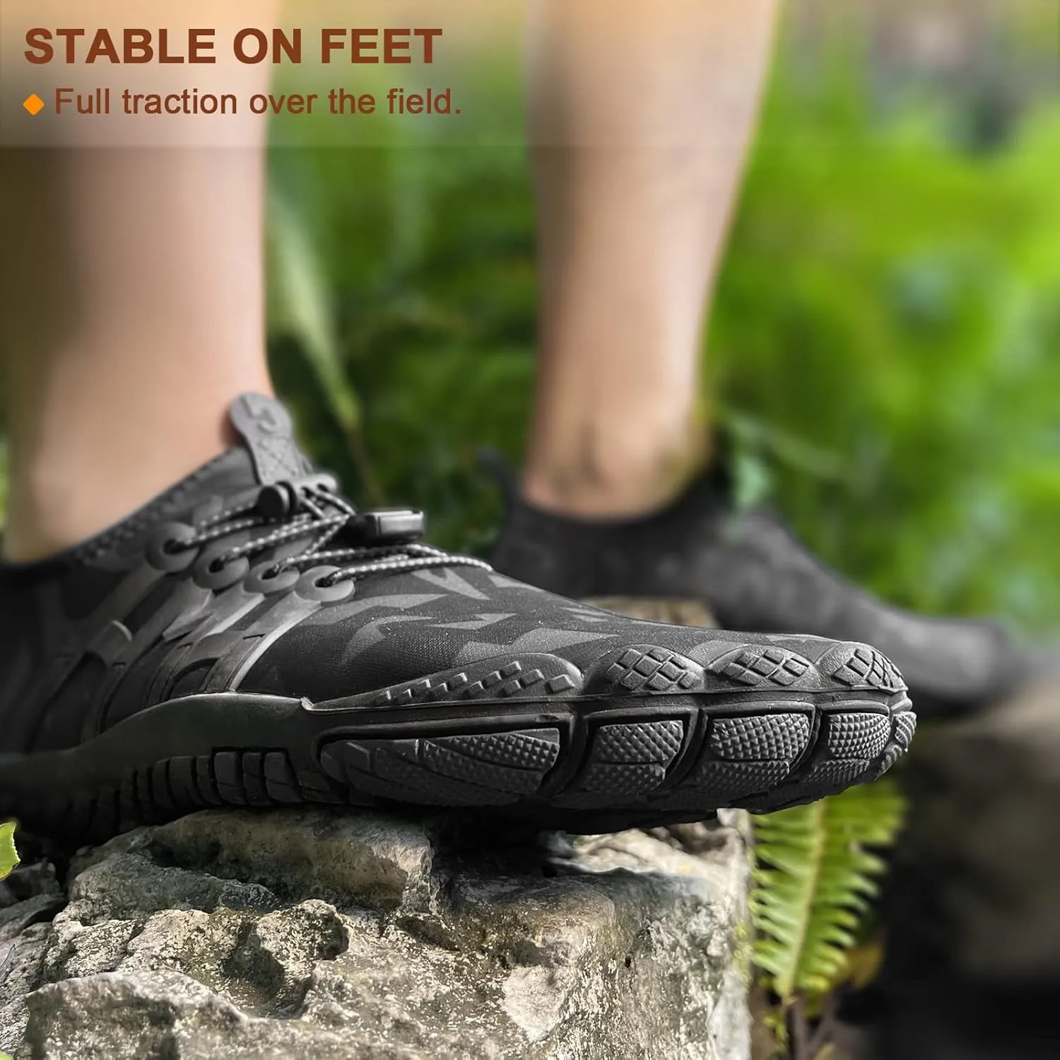KEMISANT Mens Water Shoes, Unisex Barefoot Aqua Shoes for Men Women Beach Swimming Water Sport Shoes