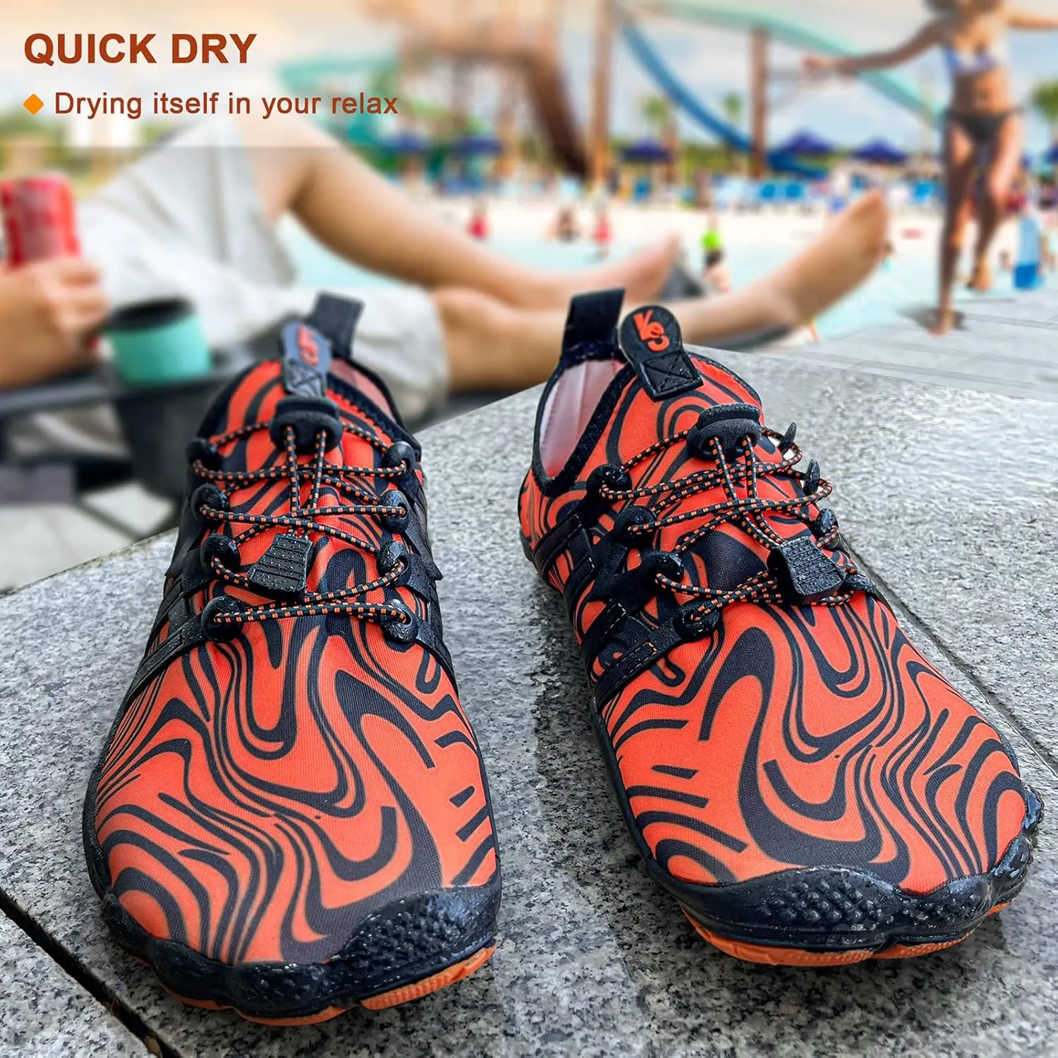 KEMISANT Mens Water Shoes, Unisex Barefoot Aqua Shoes for Men Women Beach Swimming Water Sport Shoes