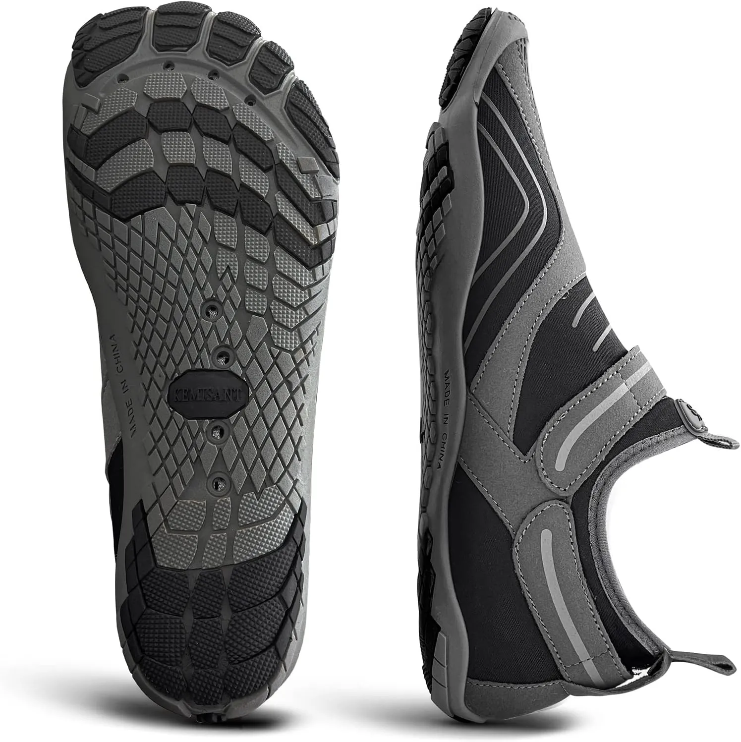 KEMISANT Mens Water Shoes, Unisex Barefoot Aqua Shoes for Men Women Beach Swimming Water Sport Shoes