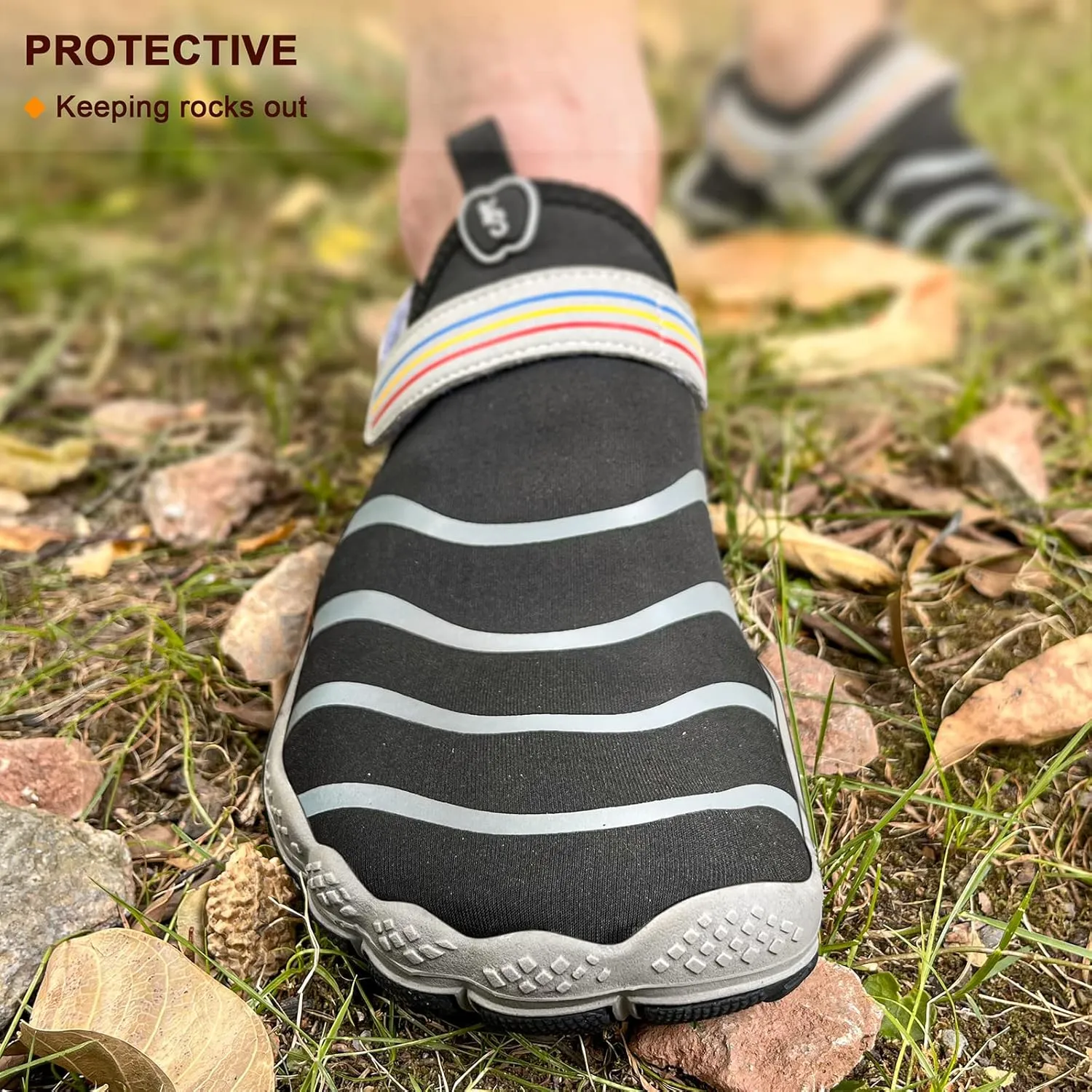 KEMISANT Mens Water Shoes, Unisex Barefoot Aqua Shoes for Men Women Beach Swimming Water Sport Shoes