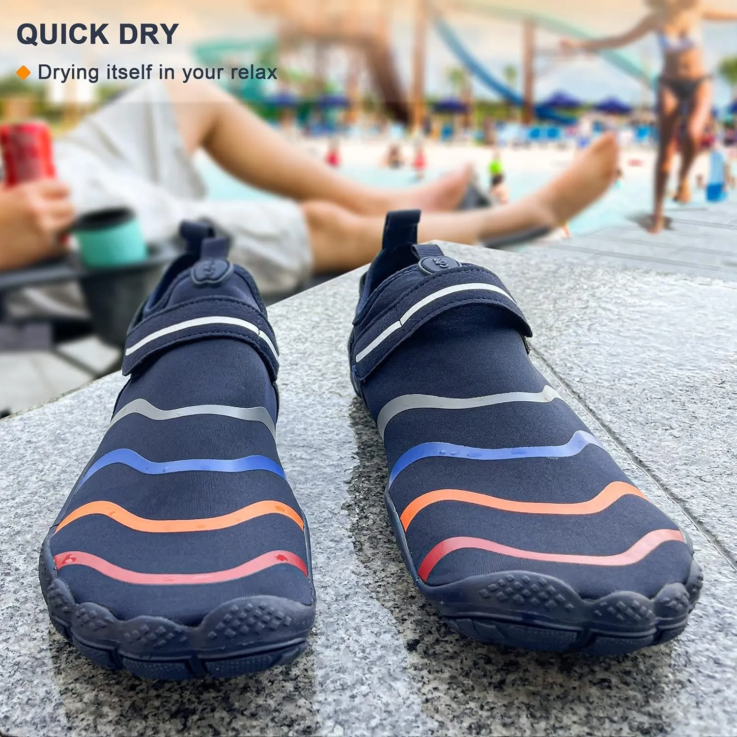 KEMISANT Mens Water Shoes, Unisex Barefoot Aqua Shoes for Men Women Beach Swimming Water Sport Shoes