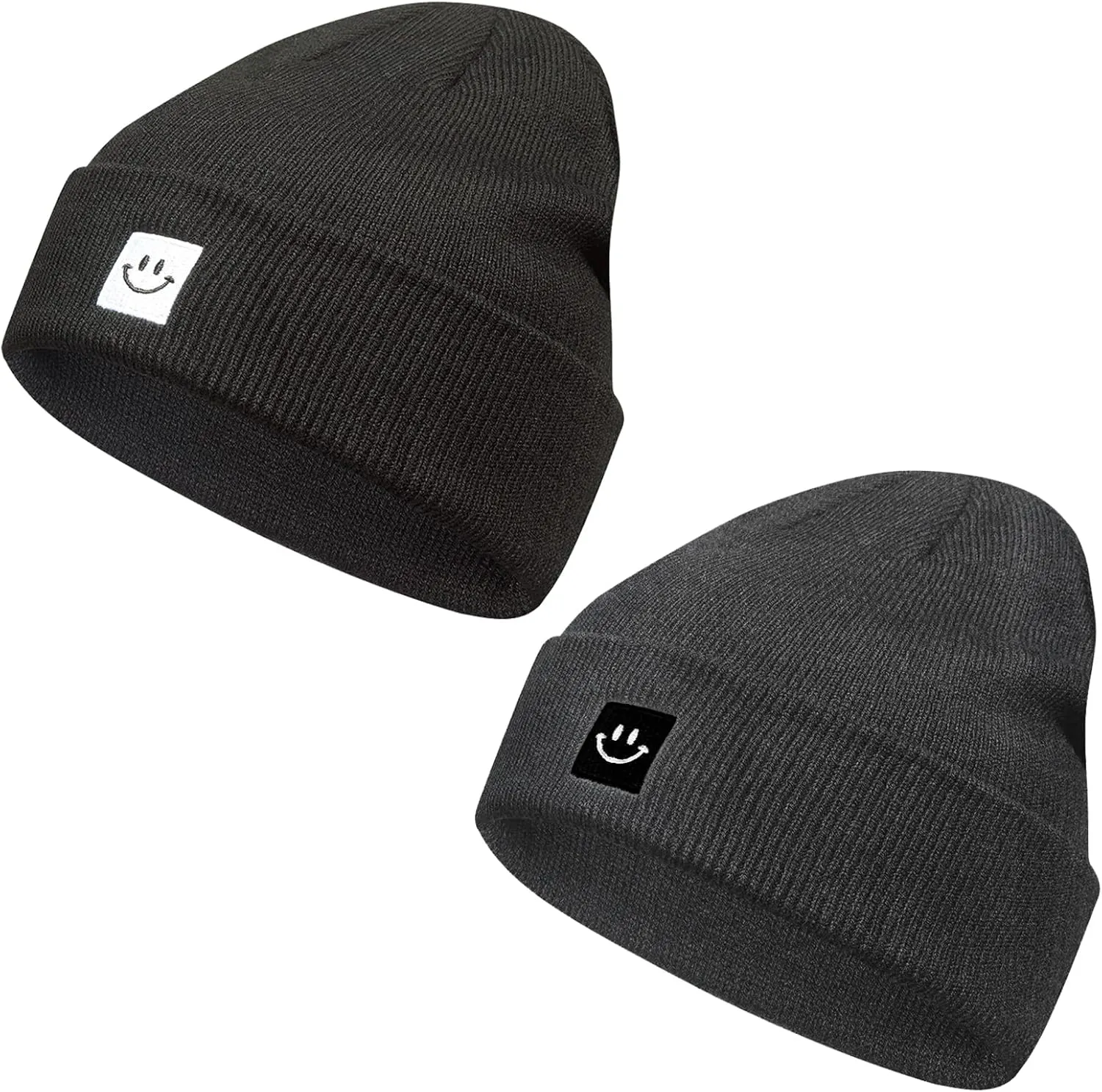 Knit Beanie Hat for Men/Women 2Pack