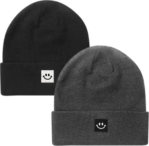 Knit Beanie Hat for Men/Women 2Pack