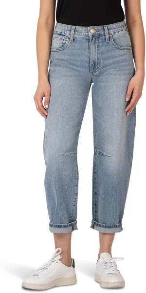 KUT from the Kloth Women's Ashley High-Rise Slouchy Barrel Straight Leg in Decency