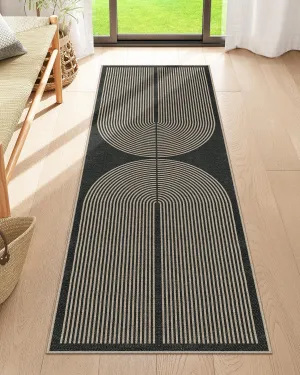Lahome Modern Rainbow Hallway Runner Rug, 2x6 Washable Easy Jute Rugs for Entryway Kitchen Farmhouse Indoor Outdoor Carpet, Non Slip Runner for Porch Bedroom Laundry Front Door