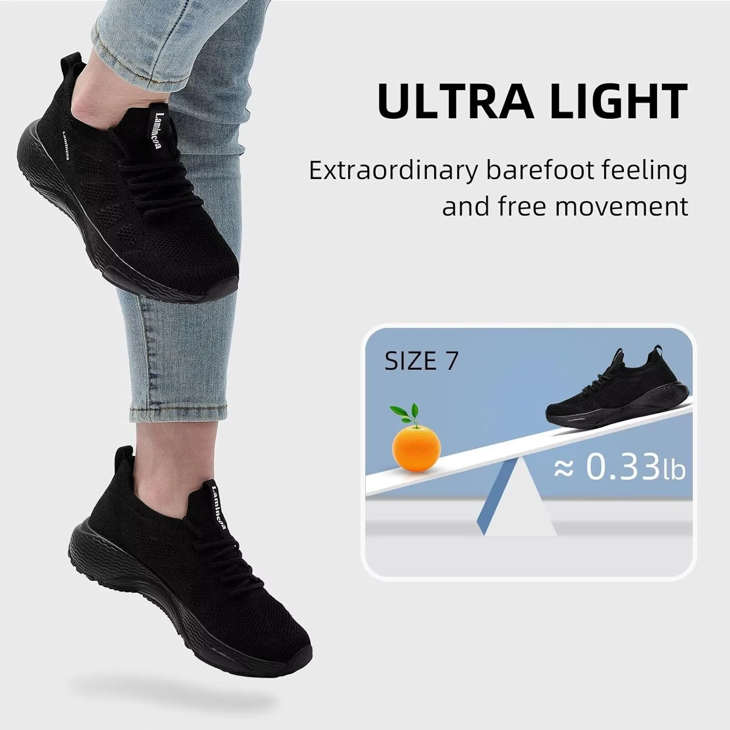 Lamincoa Women's Walking Running Sneakers Slip on Tennis Shoes Casual Athltic Gym Workout Sneakers