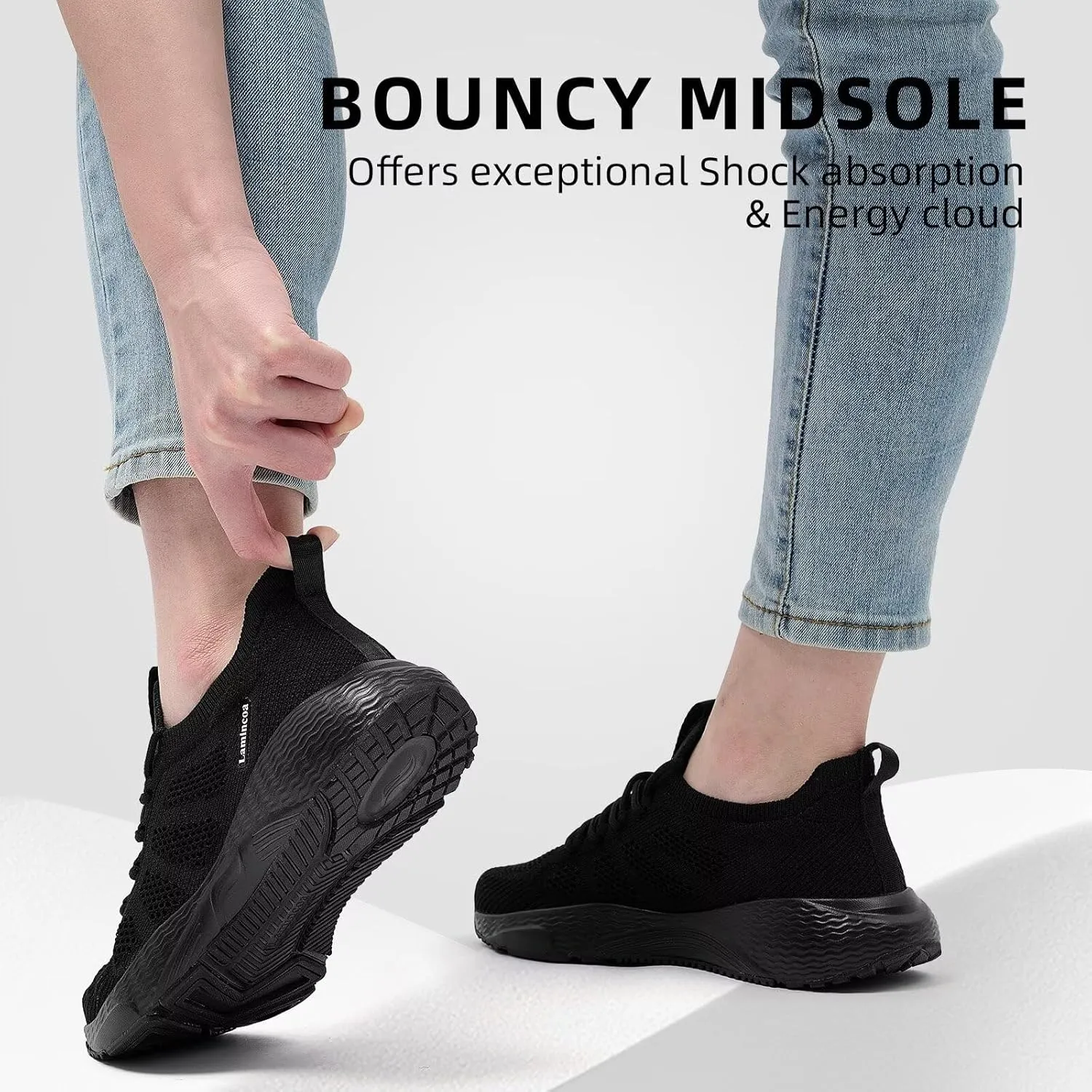 Lamincoa Women's Walking Running Sneakers Slip on Tennis Shoes Casual Athltic Gym Workout Sneakers
