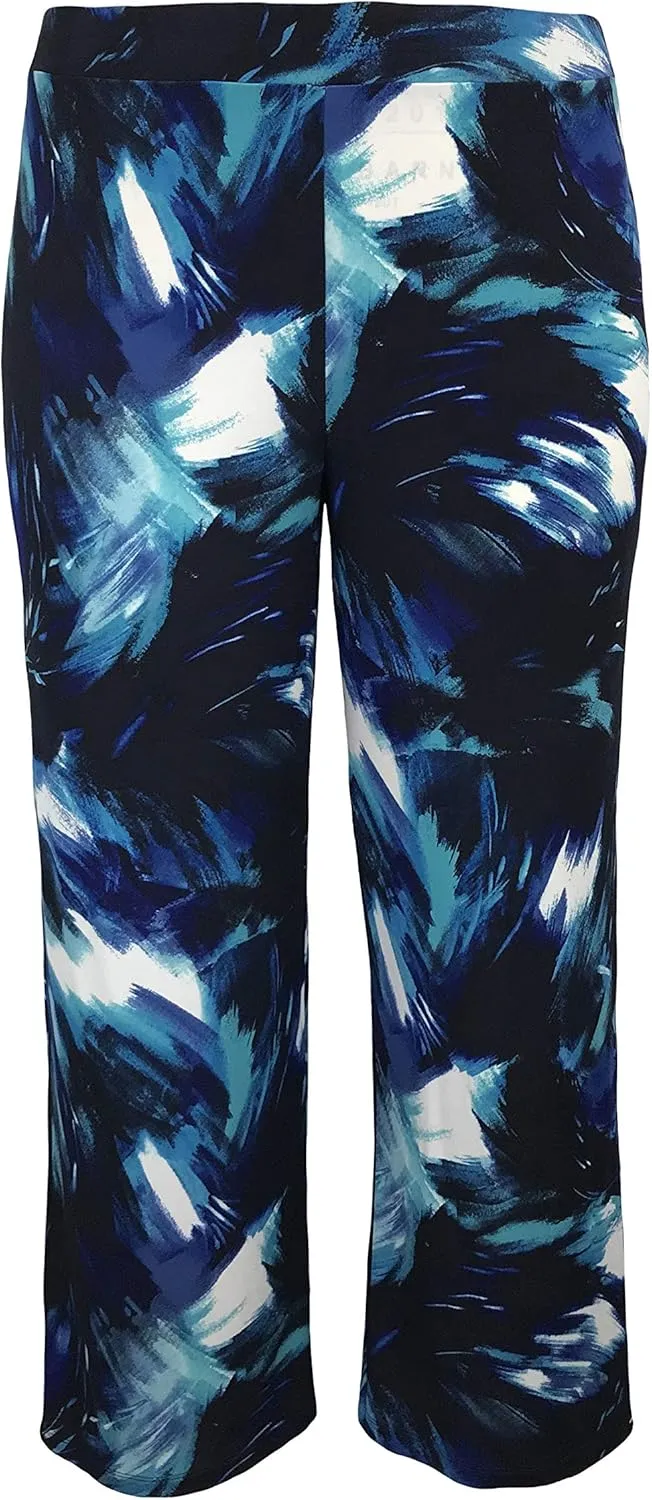 LEEBE Women and Plus Size Pull On ITY Knit Straight Wide Leg Pant (Small-5X)