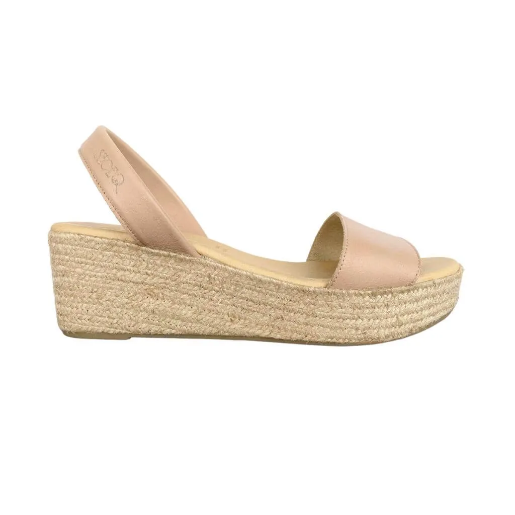 Lexie Espadrille Wedge in Latte
