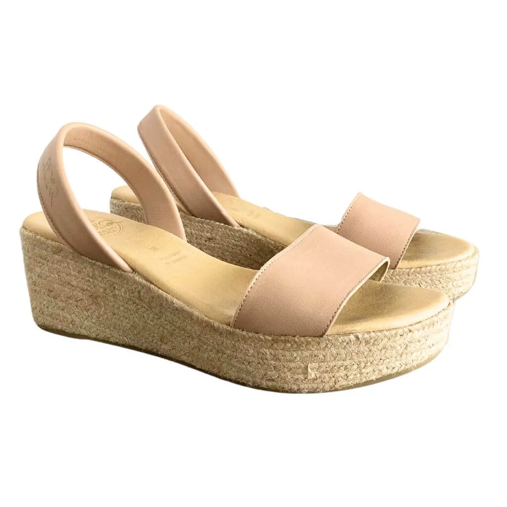 Lexie Espadrille Wedge in Latte