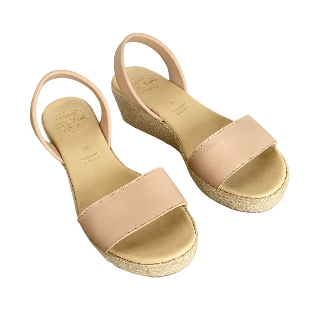 Lexie Espadrille Wedge in Latte
