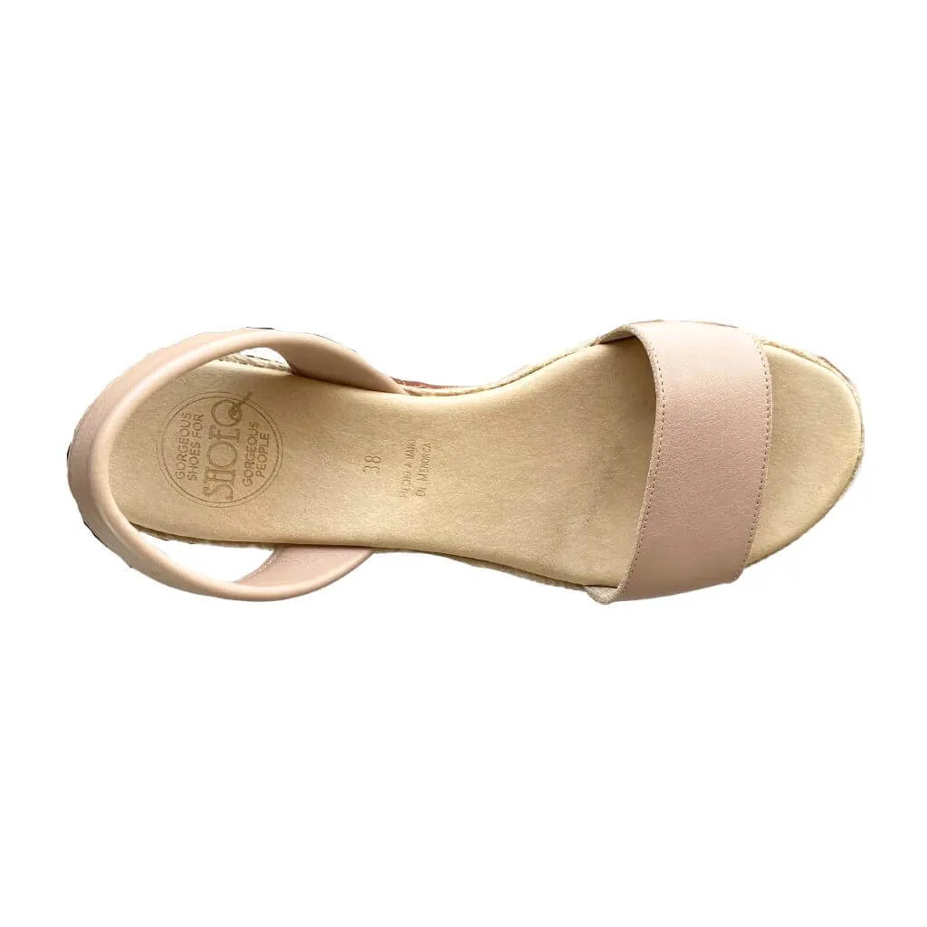 Lexie Espadrille Wedge in Latte