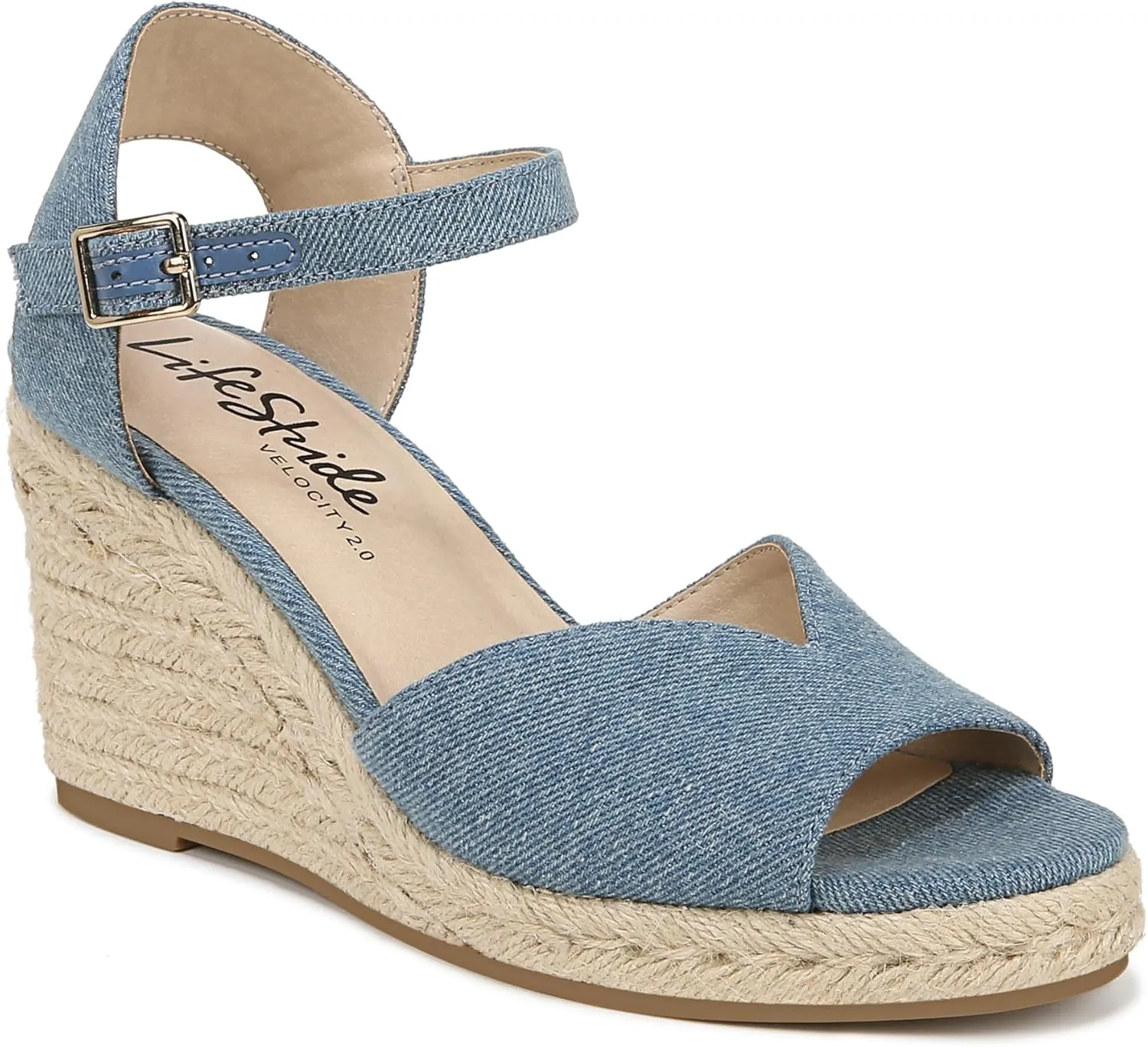 LifeStride Women's Tess Wedge Espadrille Sandals