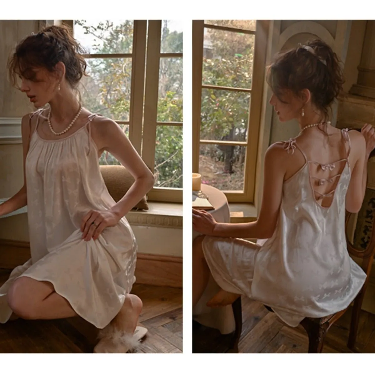 Lorrin midi satin slip