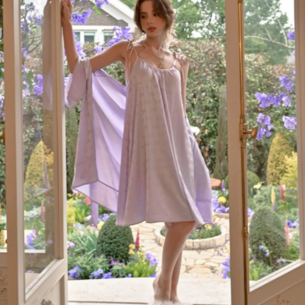 Lorrin midi satin slip