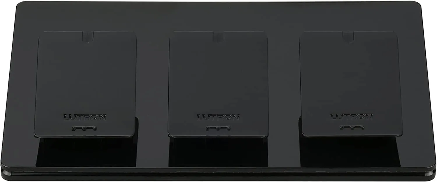 Lutron Caseta Smart Lighting Triple Pedestal for Pico Remotes, L-PED3-BL, Black