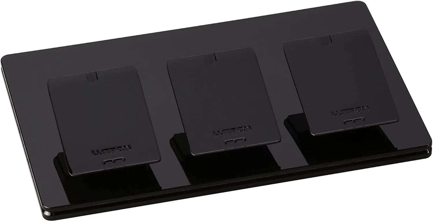 Lutron Caseta Smart Lighting Triple Pedestal for Pico Remotes, L-PED3-BL, Black