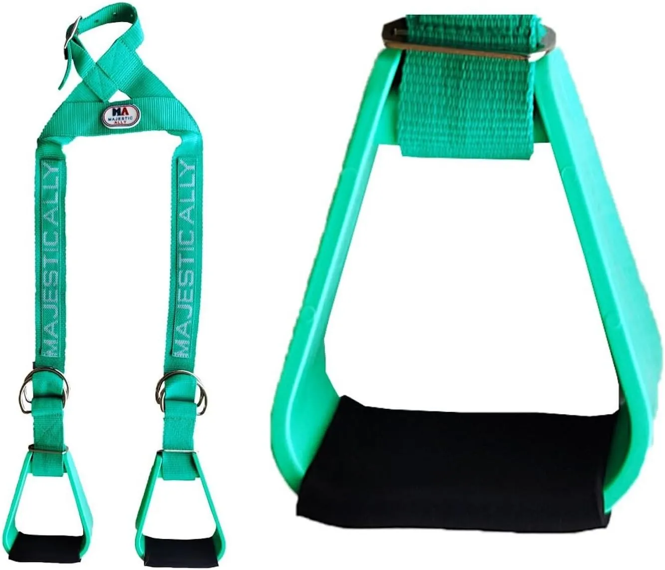Majestic Ally Nylon Overlay Adjustable Heavy Duty Padded Youth Stirrup