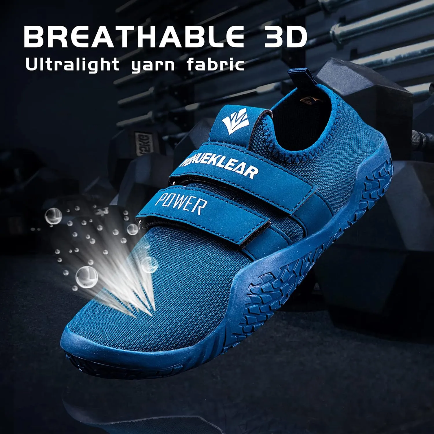MANUEKLEAR Deadlift Shoes - Weight Lifting Shoes for Men Women - Weightlifting Squat Shoes Fitness Cross-Trainer Barefoot Gym Training Sneakers