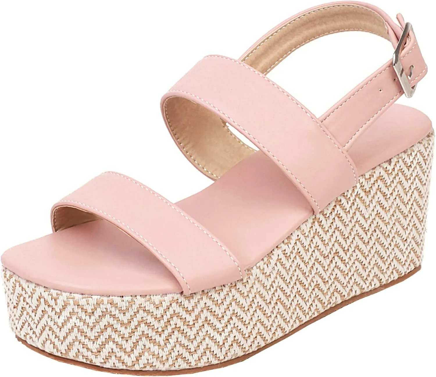 Meefit Women Platform Espadrille Wedges Sandals Open Toe Slingback Ankle Strap High Heels Sandals