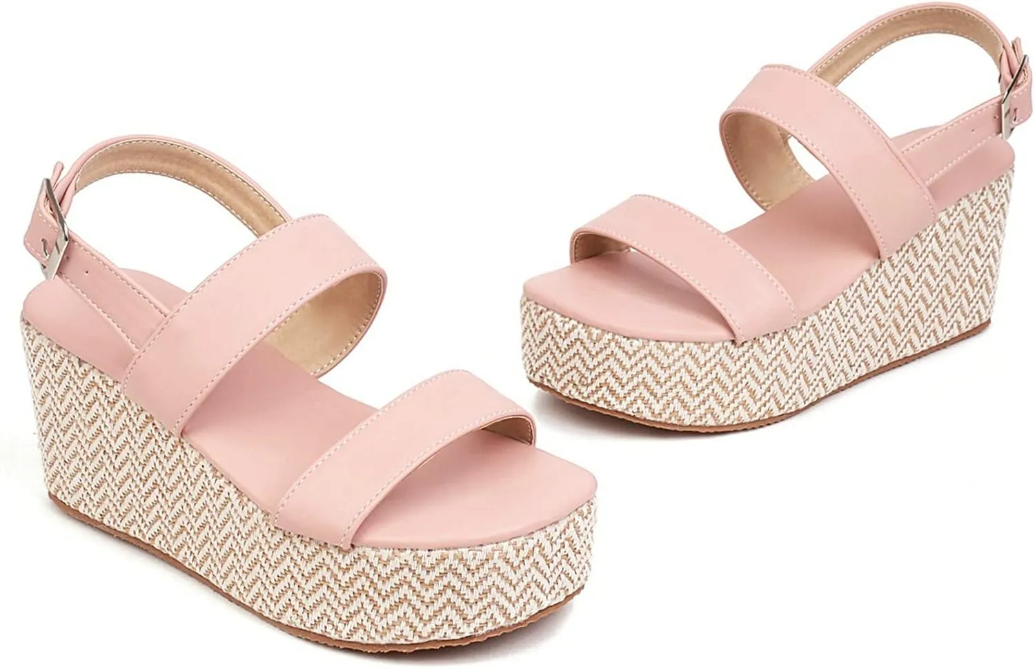 Meefit Women Platform Espadrille Wedges Sandals Open Toe Slingback Ankle Strap High Heels Sandals