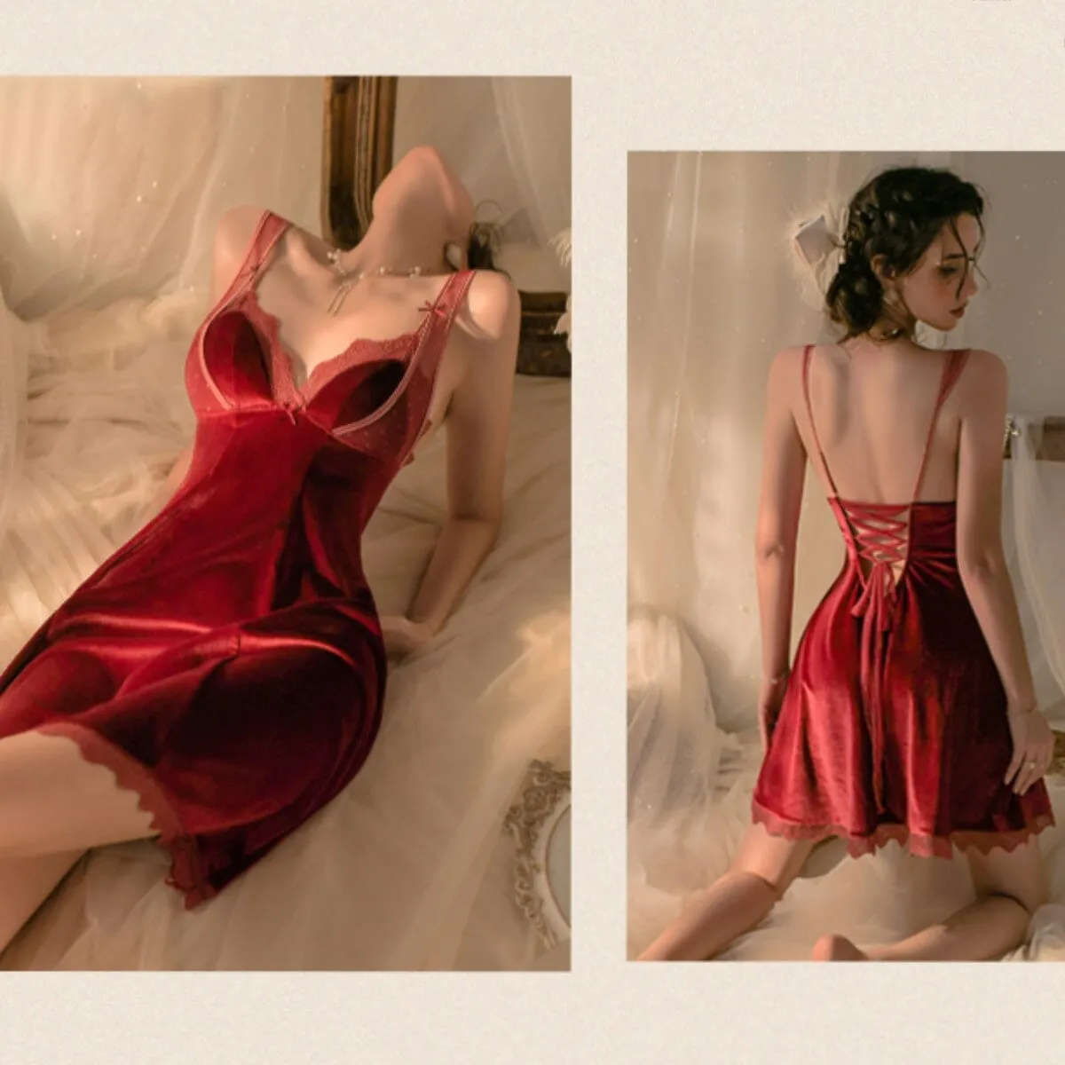 Melda velvet slip