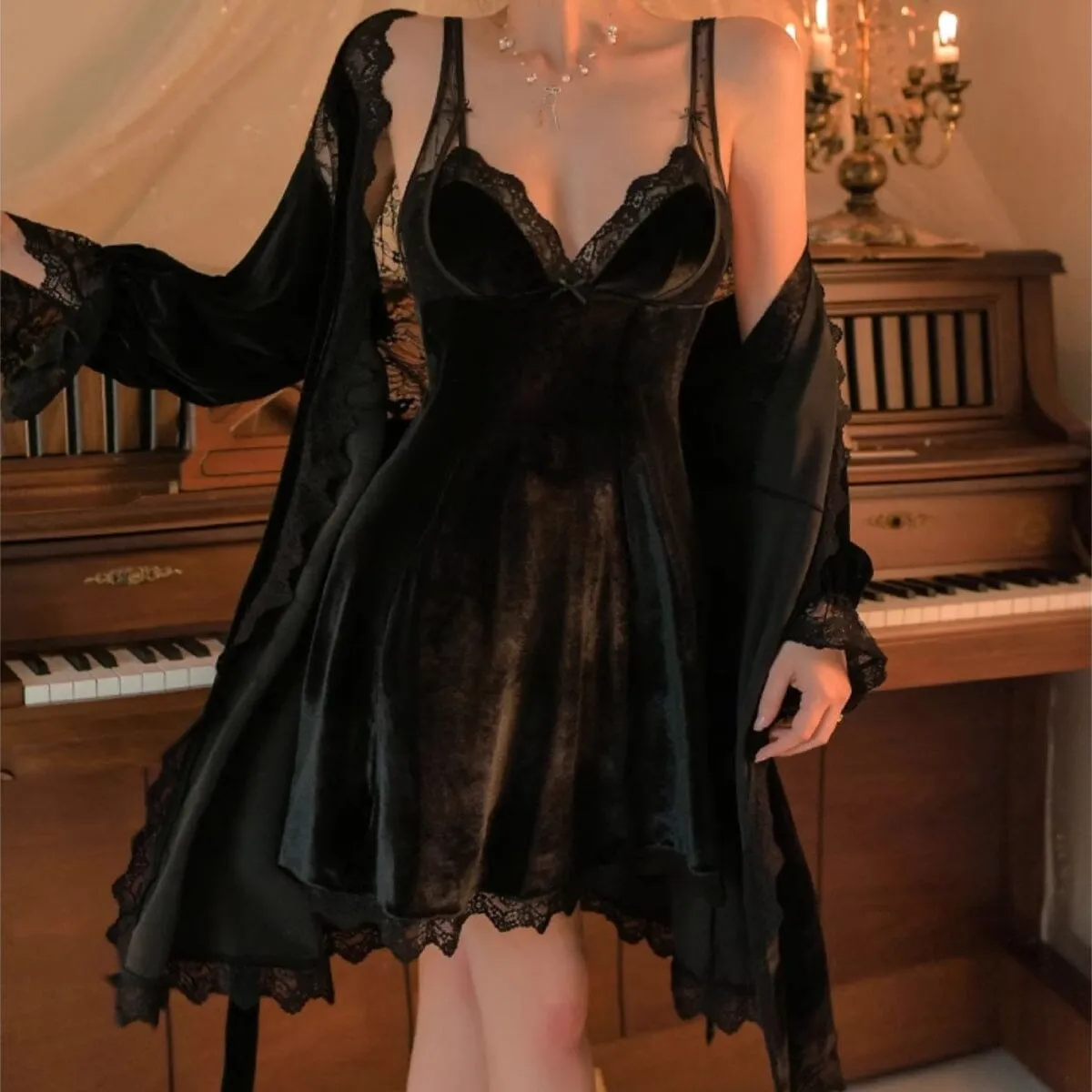Melda velvet slip