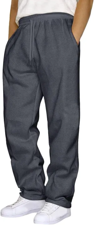 Men Cargo Combat Work Pant Sports Joggers Sweatpants Loose Fit Straight Leg Elastic Waist Chino Pants