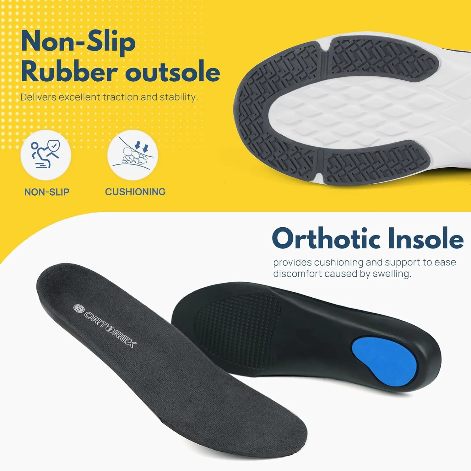 Men Orthopedic Diabetic Walking Shoes Edema Shoes for Swollen Feet