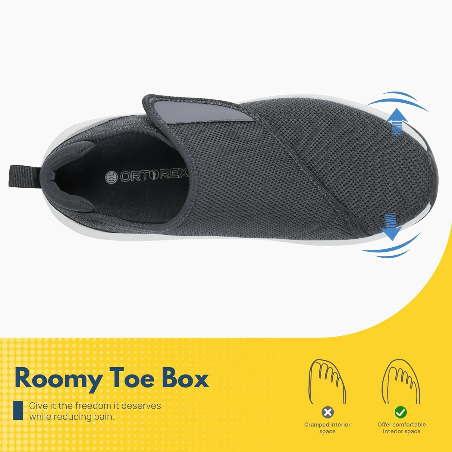 Men Orthopedic Diabetic Walking Shoes Edema Shoes for Swollen Feet