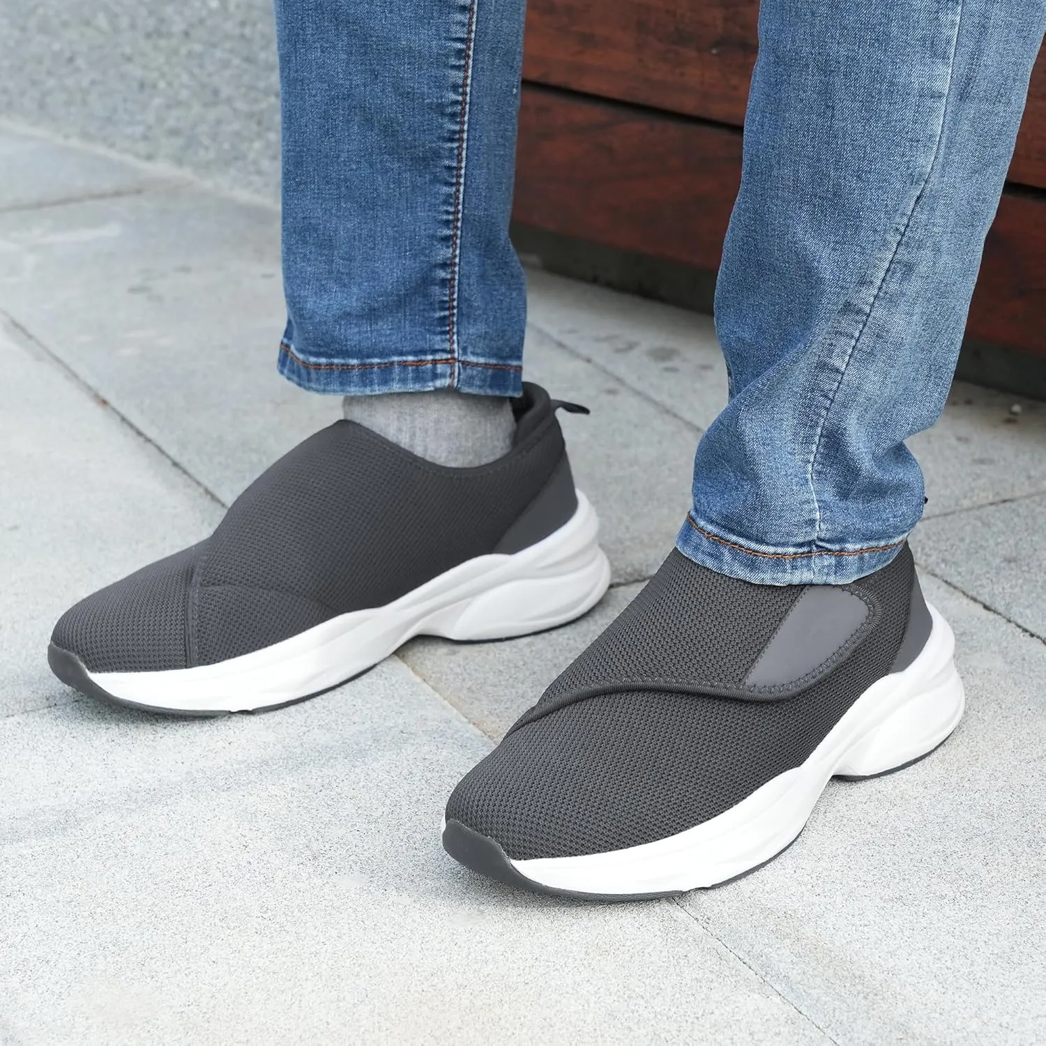 Men Orthopedic Diabetic Walking Shoes Edema Shoes for Swollen Feet