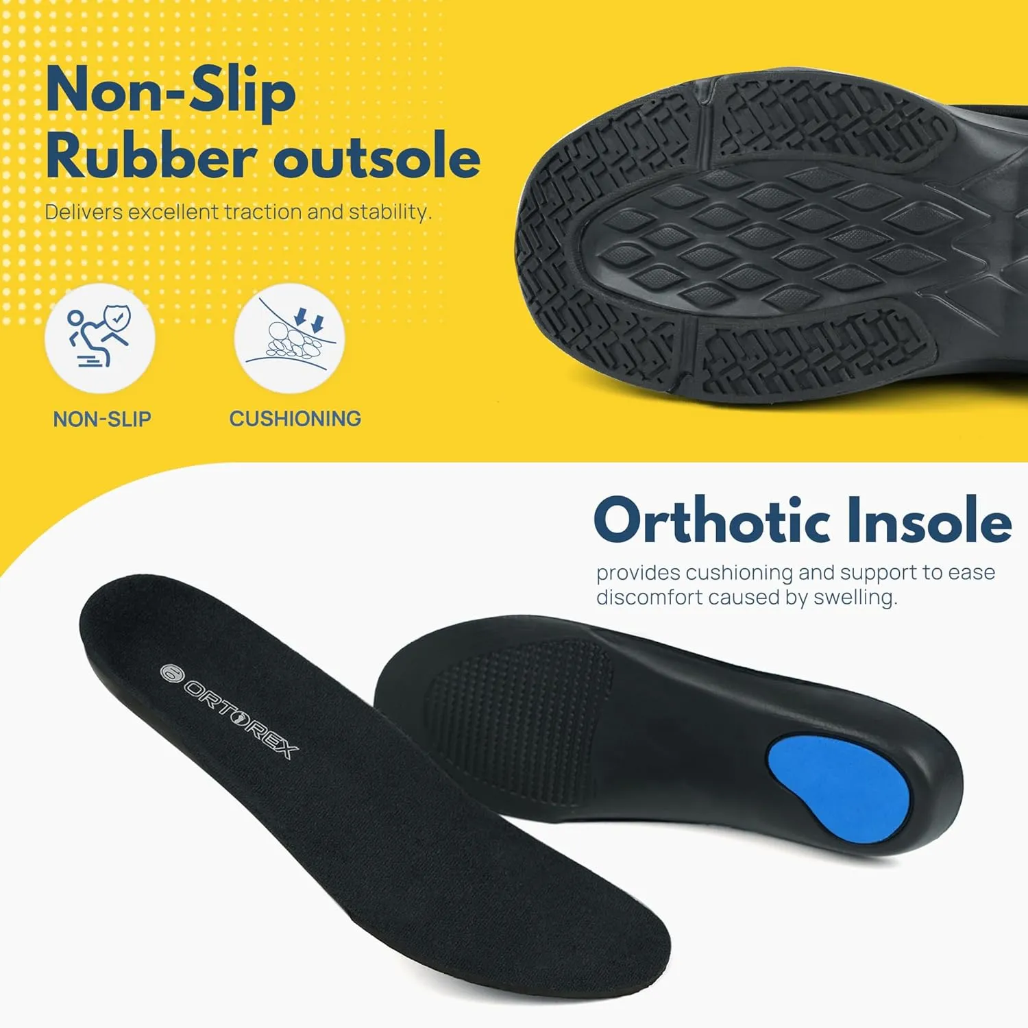 Men Orthopedic Diabetic Walking Shoes Edema Shoes for Swollen Feet