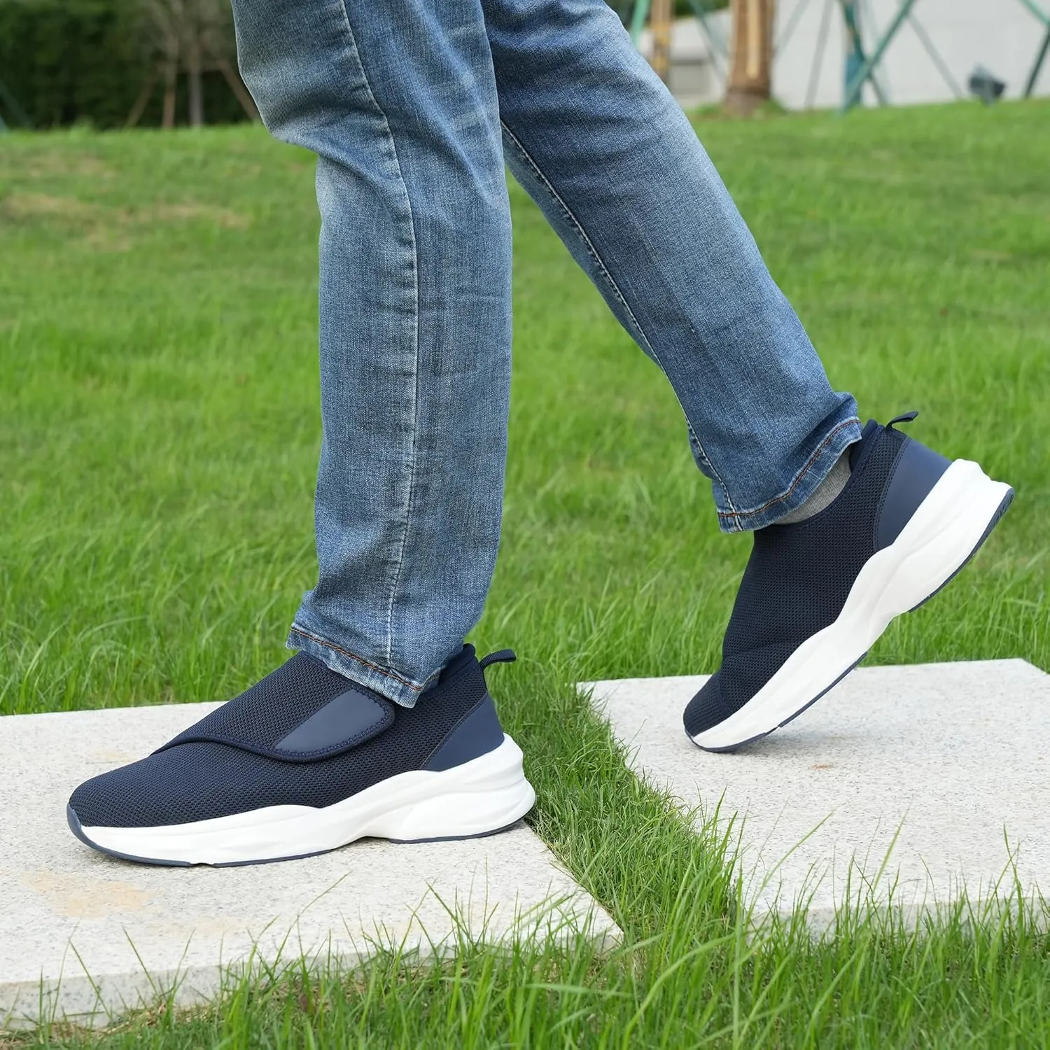 Men Orthopedic Diabetic Walking Shoes Edema Shoes for Swollen Feet