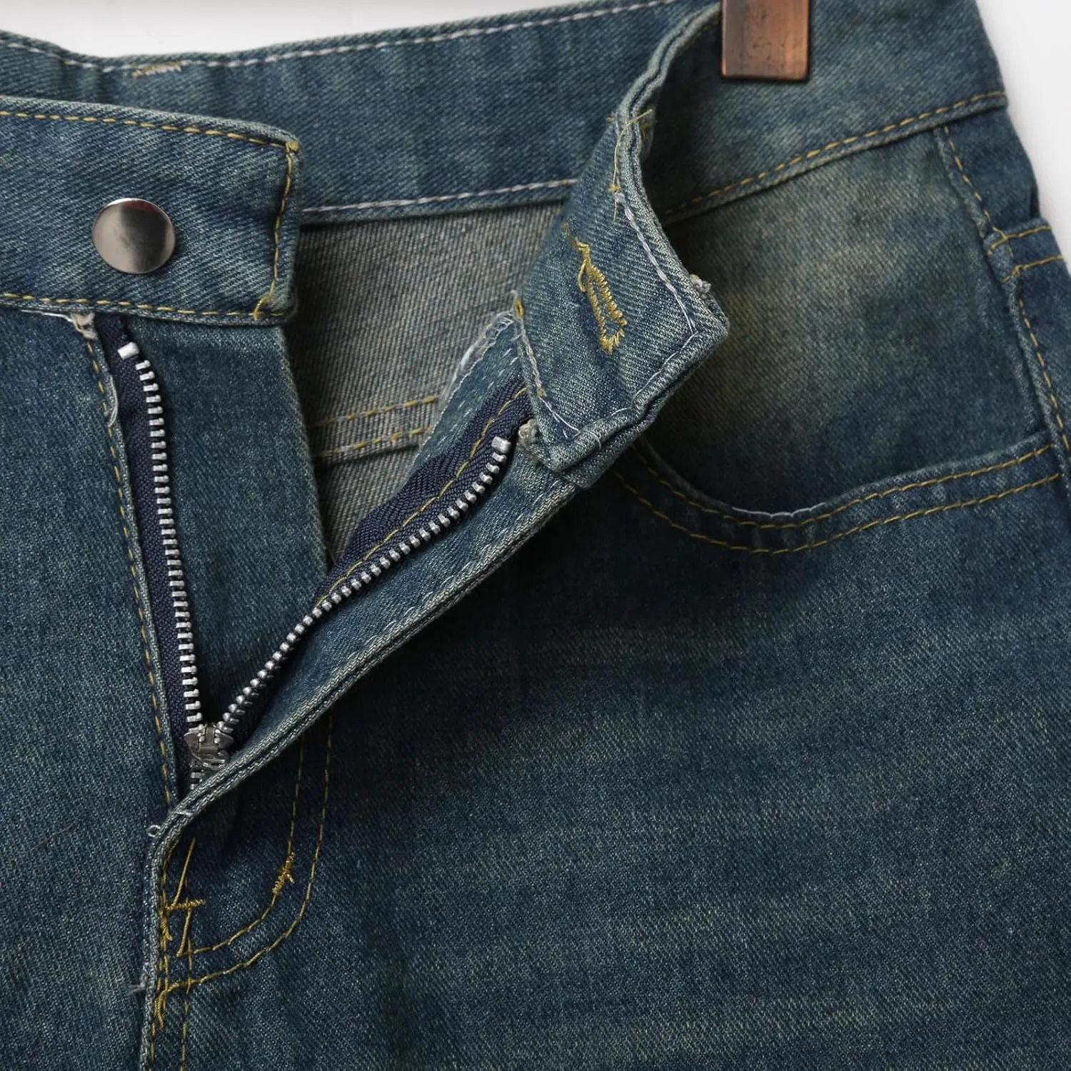 Mens Baggy Denim Jorts Y2K Loose Hip Hop Jean Shorts Casual Summer Long Jeans Streetwear