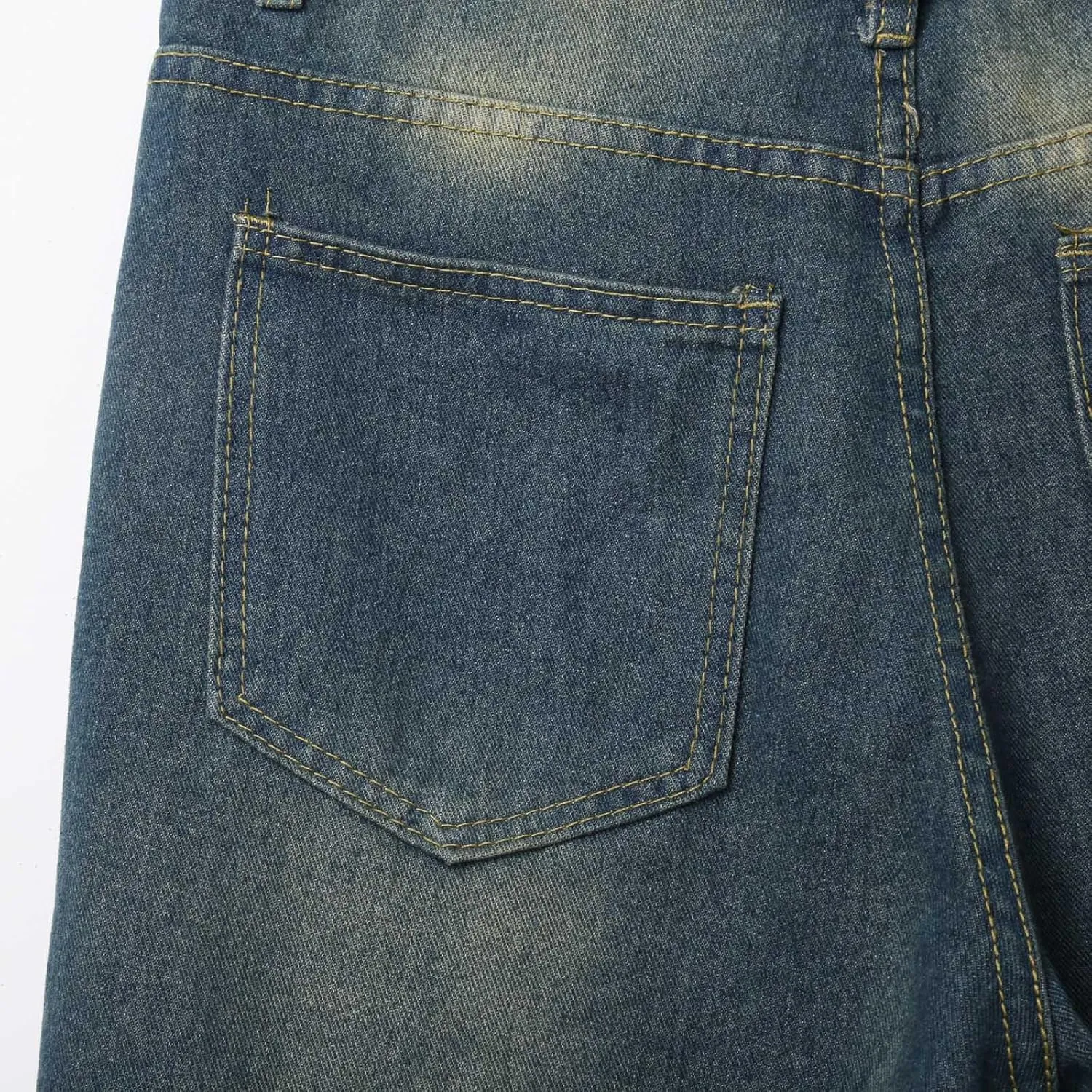 Mens Baggy Denim Jorts Y2K Loose Hip Hop Jean Shorts Casual Summer Long Jeans Streetwear
